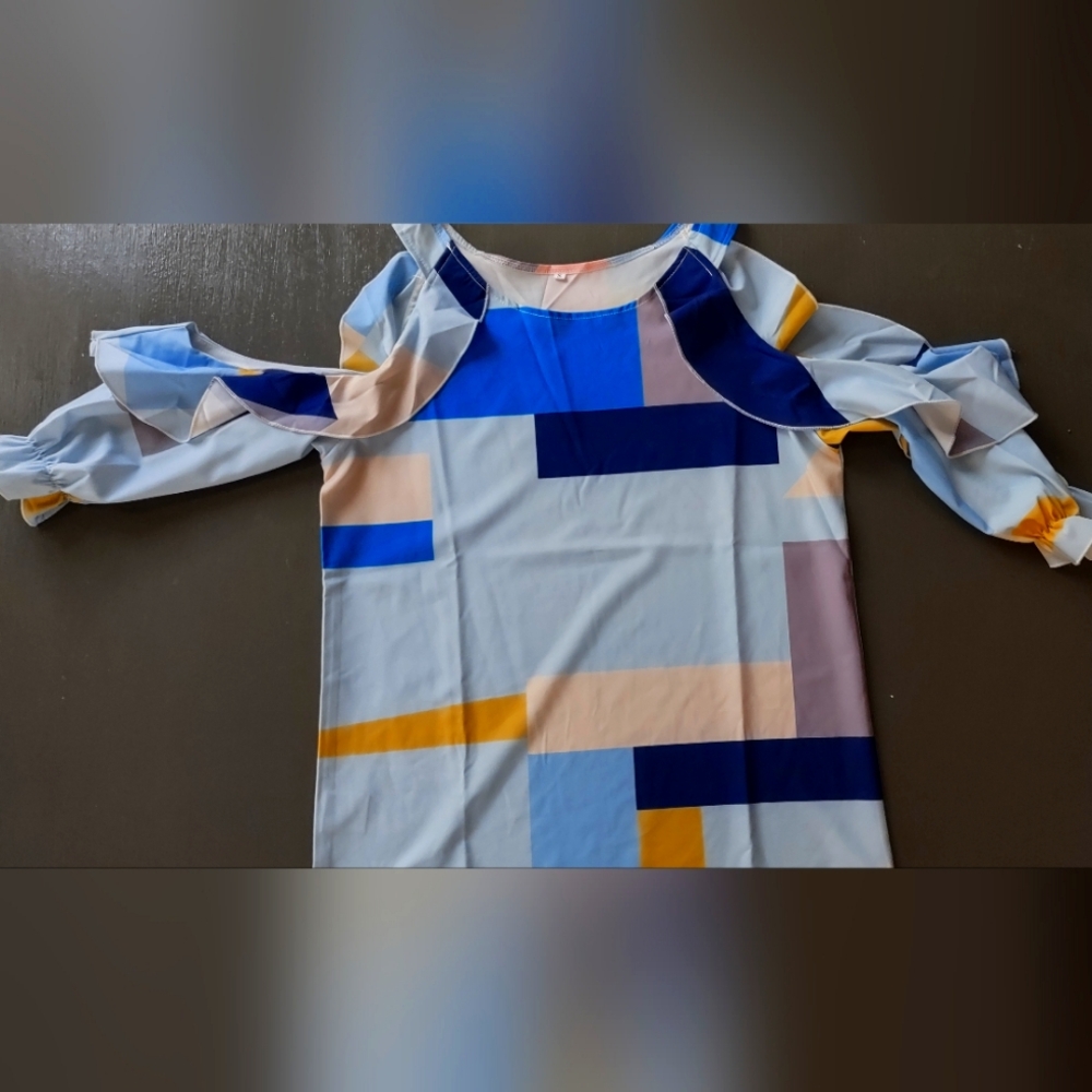 3/4 sleeve blouse with arm cut outs